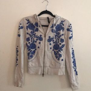 Free People embroidered hoodie